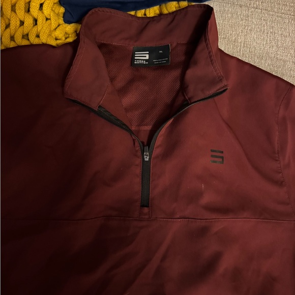 Three Sixty Six Men’s Vented, Dry Fit, 1/4 Zip Golf Jacket -(Burg) Size X-Large - Picture 3 of 14